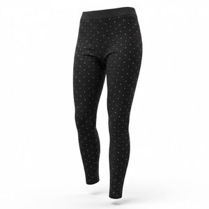 Yogo athletic leggings y2k black & crystal embellish metallic pant by Nygard med